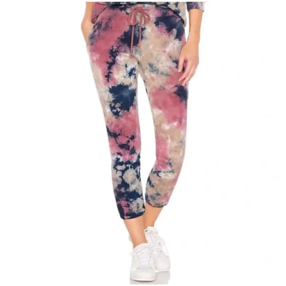 NWT Daydreamer Tie Dye Jogger Sweatpants in Rouge Storm - S